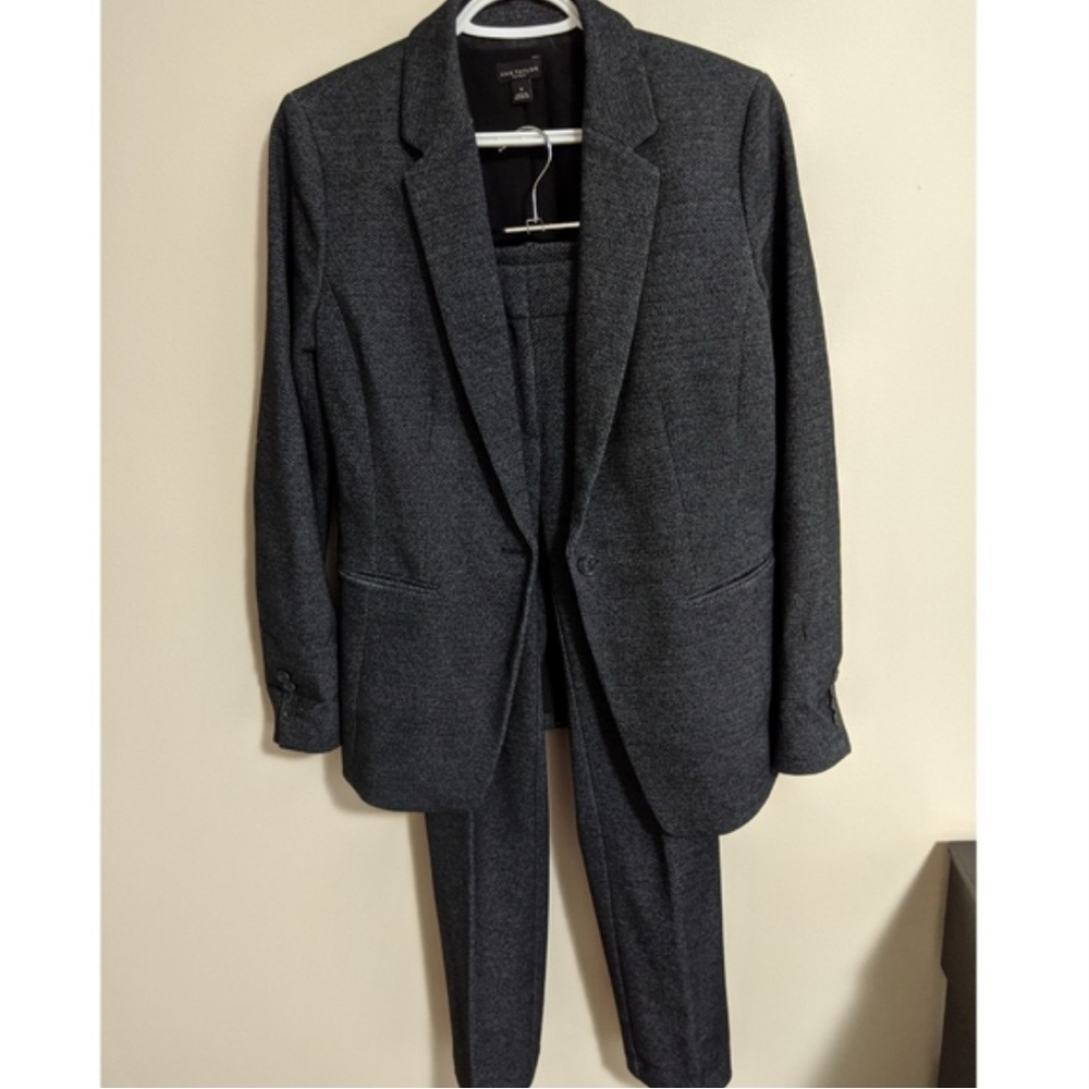 Ann Taylor Gray Blazer Professional Suit Jacket